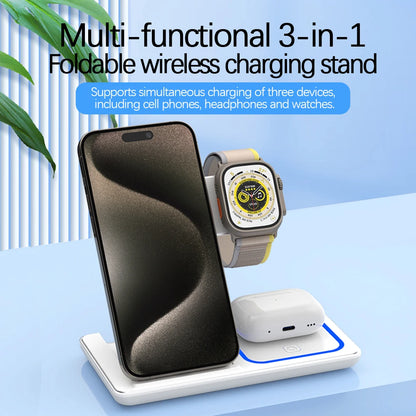 Wireless Charger Charging 3 in 1 Foldable Wireless Charger